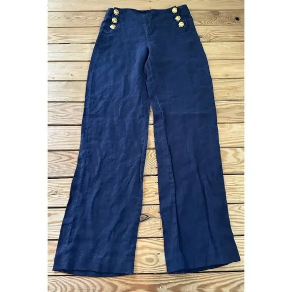 NWT L’Agence Dee Sailor Dress Pants Size 25 Women’s Navy - Picture 2 of 10